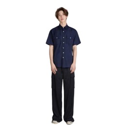 【Design School Uniform Navy Blue Cargo Dress Pants】|HKIS Athletics|Mid-rise tailored pants|Dual 3D flap cargo pockets|Front button-fly uniform trousers|High School Uniform Pants Supply SU420 【Design School Uniform Navy Blue Cargo Dress Pants】|HKIS Athletics|Mid-rise tailored pants|Dual 3D flap cargo pockets|Front button-fly uniform trousers|High School Uniform Pants Supply SU420